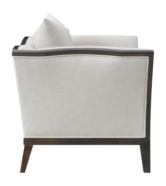 Lorraine Upholstered Chair with Flared Arms Beige