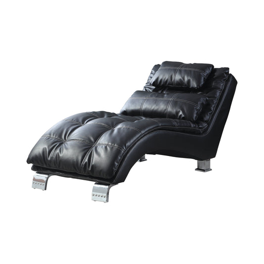 Dilleston Upholstered Chaise Black