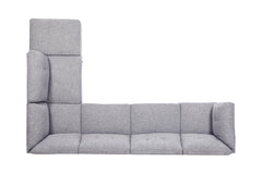 Churchill 6-piece Upholstered Modular Tufted Sectional Grey and Walnut