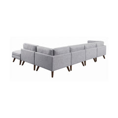 Churchill Button Tufted Armless Chair Grey