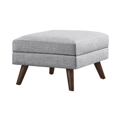 Churchill Ottoman with Tapered Legs Grey