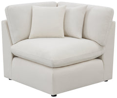 Hobson Cushion Back Armless Chair Off-White