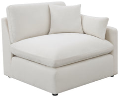 Hobson Cushion Back Armless Chair Off-White