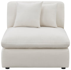 Hobson Cushion Back Armless Chair Off-White