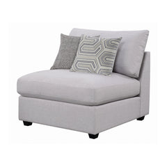 Cambria Upholstered Armless Chair Grey