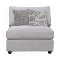 Cambria Upholstered Armless Chair Grey