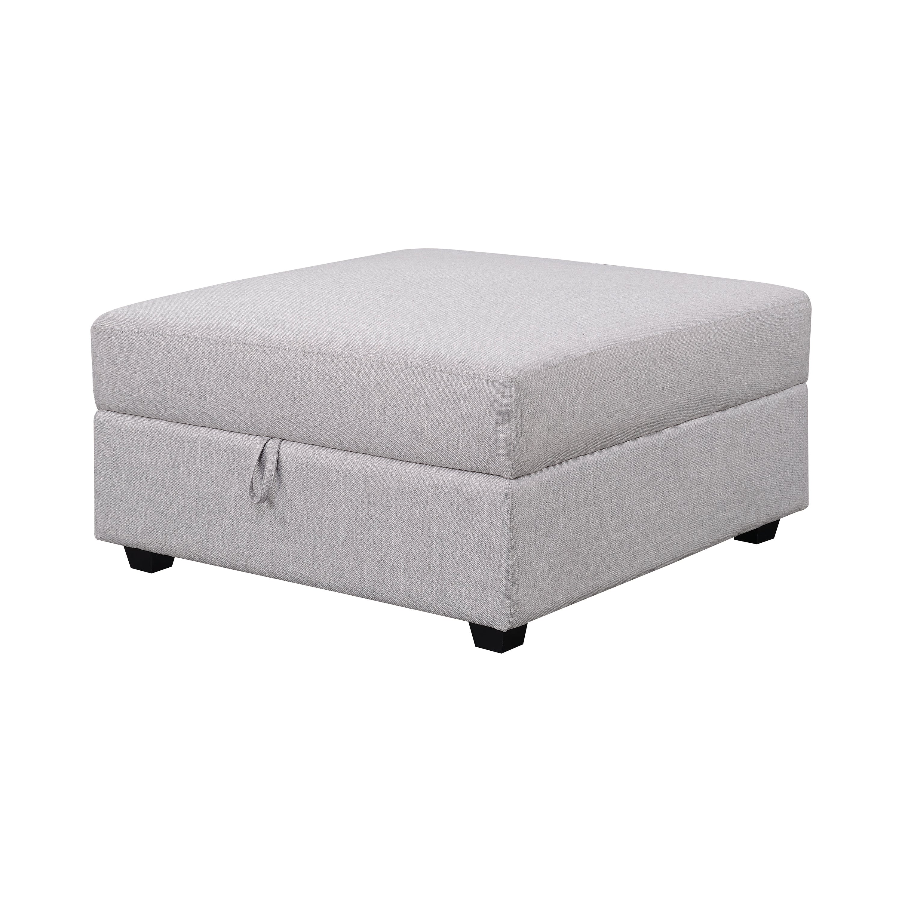 Cambria Square Storage Ottoman Grey