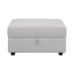 Cambria Square Storage Ottoman Grey