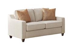 Christine Upholstered Cushion Back Sofa Beige