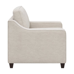 Christine Upholstered Cushion Back Chair Beige