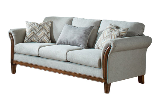 Roxanne Upholstered Flared Arm Sofa Platinum