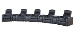 Cyrus Upholstered Recliner Living Room Set Black