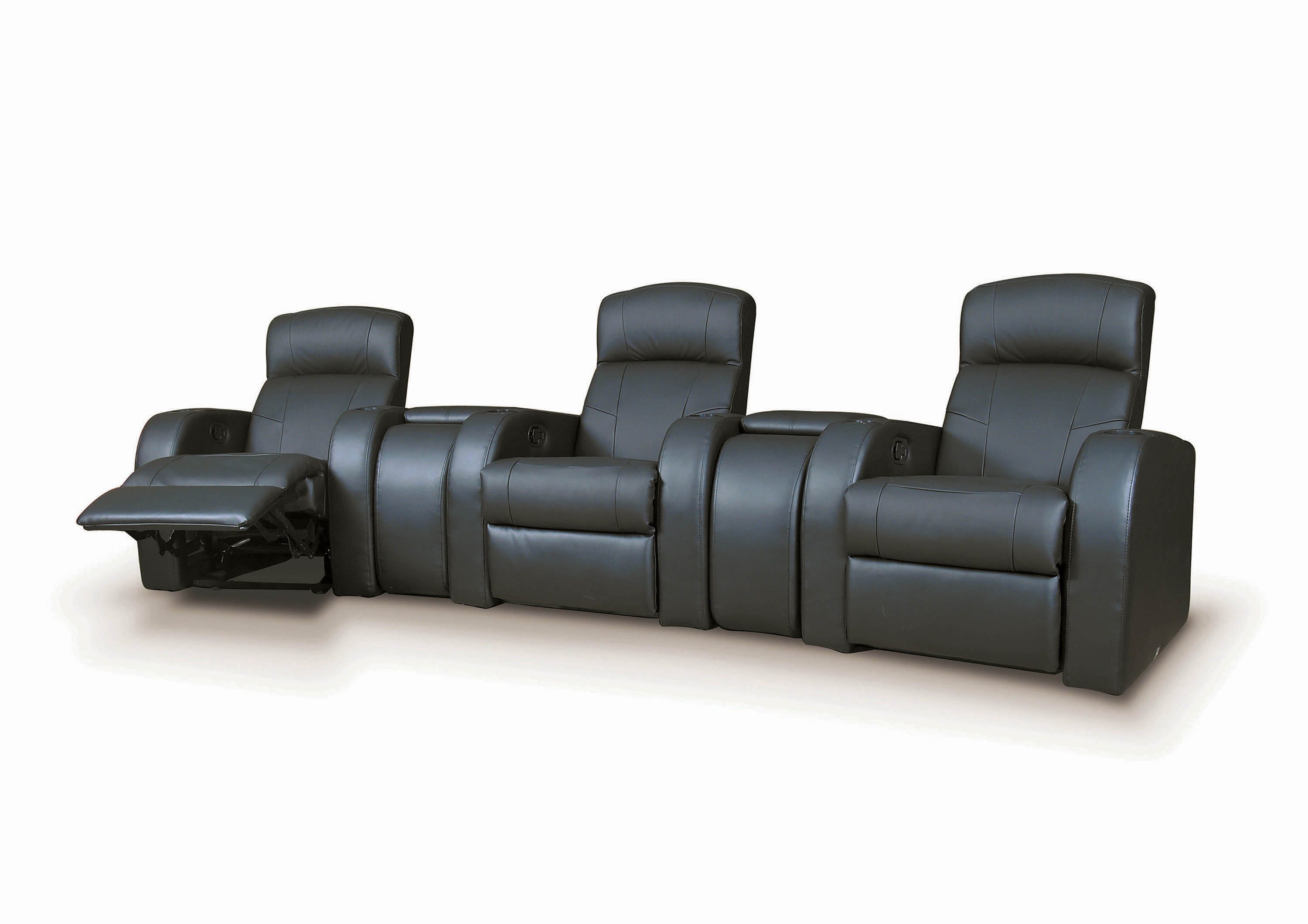 Cyrus Home Theater Upholstered Console Black