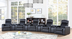 Cyrus Home Theater Upholstered Console Black