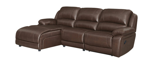 Mackenzie 3-piece Upholstered Tufted Motion Sectional Chestnut