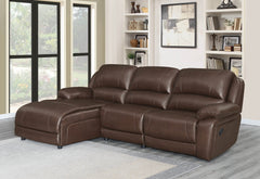 Mackenzie 6-Piece Motion Sectional Chestnut