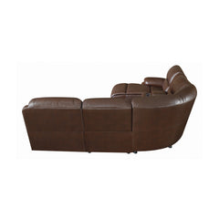 Mackenzie 6-Piece Motion Sectional Chestnut