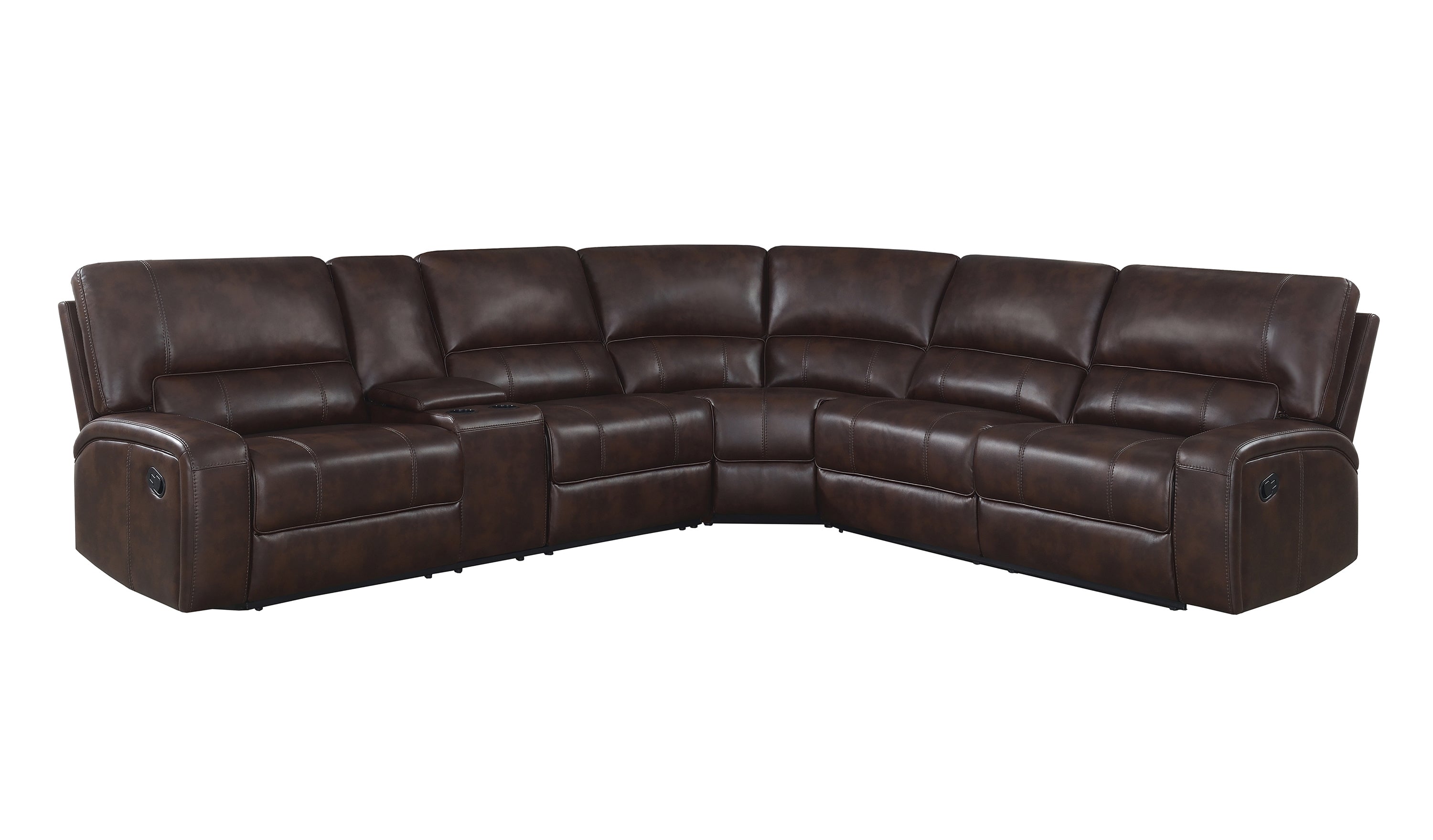 Brunson 3-piece Upholstered Motion Sectional Brown