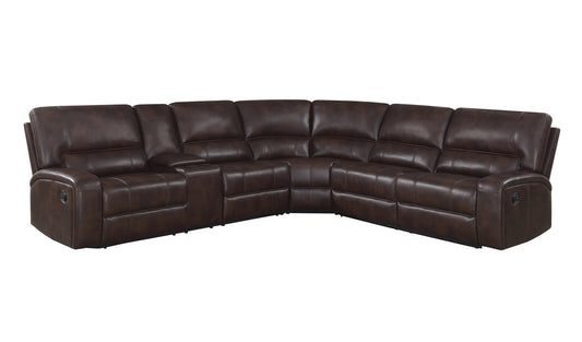 Brunson 3-piece Upholstered Motion Sectional Brown