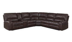 Brunson 3-piece Upholstered Motion Sectional Brown