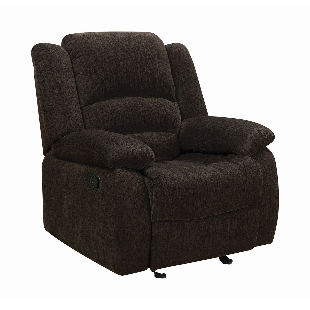 Gordon Upholstered Glider Recliner Chocolate