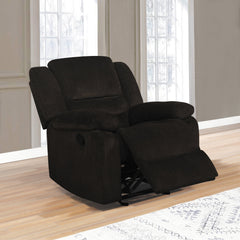 Gordon Upholstered Glider Recliner Chocolate