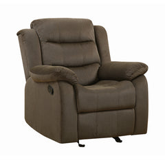 Rodman Upholstered Glider Recliner Chocolate