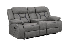 Higgins Pillow Top Arm Upholstered Motion Sofa Grey