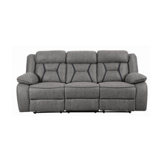 Higgins Pillow Top Arm Upholstered Motion Sofa Grey