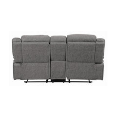 Higgins Pillow Top Arm Motion Loveseat with Console Grey