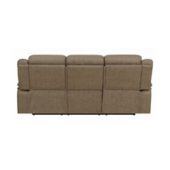 Higgins Pillow Top Arm Upholstered Motion Sofa Tan