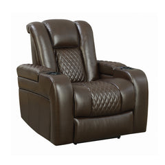 Delangelo Power^2 Recliner with Cup Holders Brown