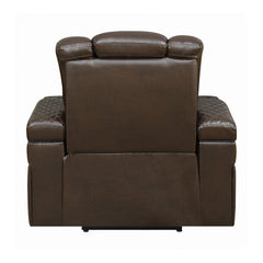 Delangelo Power^2 Recliner with Cup Holders Brown