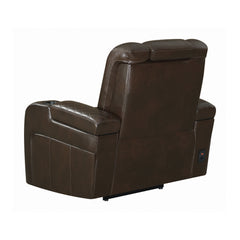 Delangelo Power^2 Recliner with Cup Holders Brown