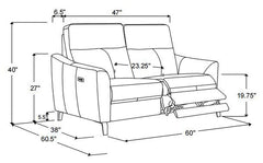 Manny Derek Upholstered Power Living Room Set