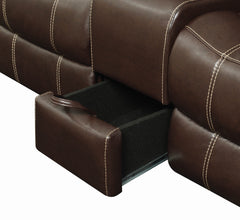 Myleene Glider Loveseat with Console Chestnut