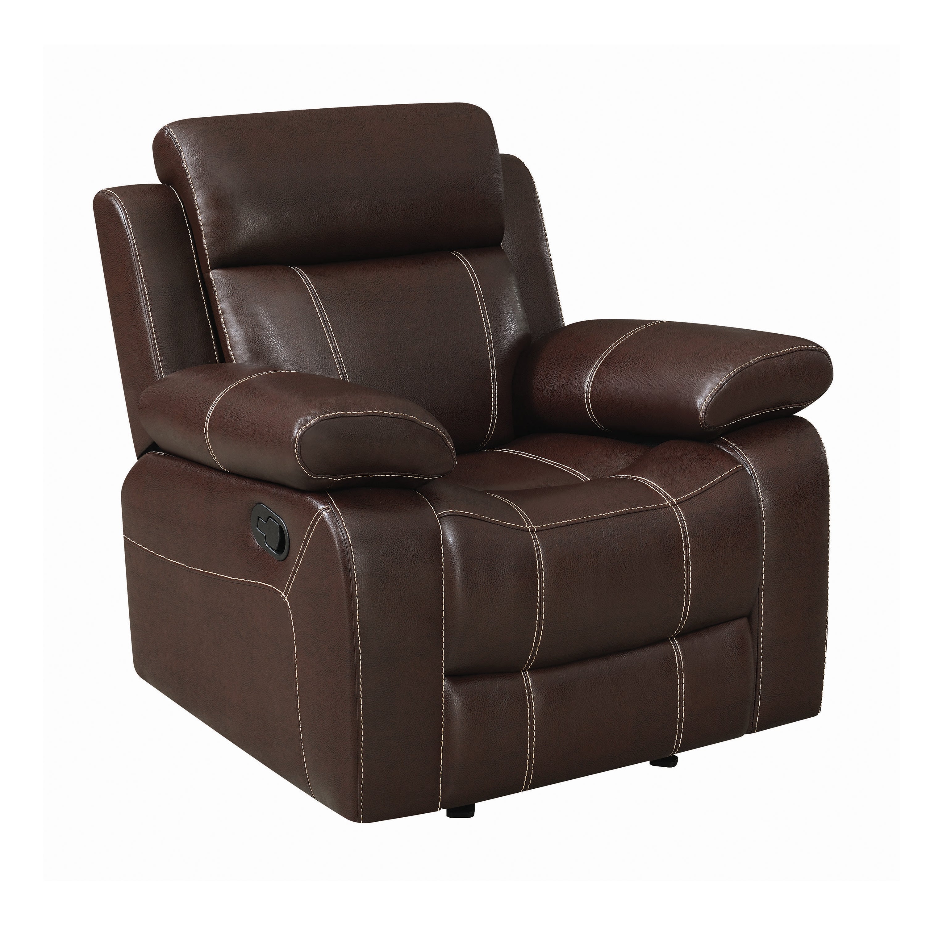 Myleene Pillow Top Arm Glider Recliner Chestnut