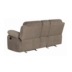 Myleene Glider Loveseat with Console Mocha