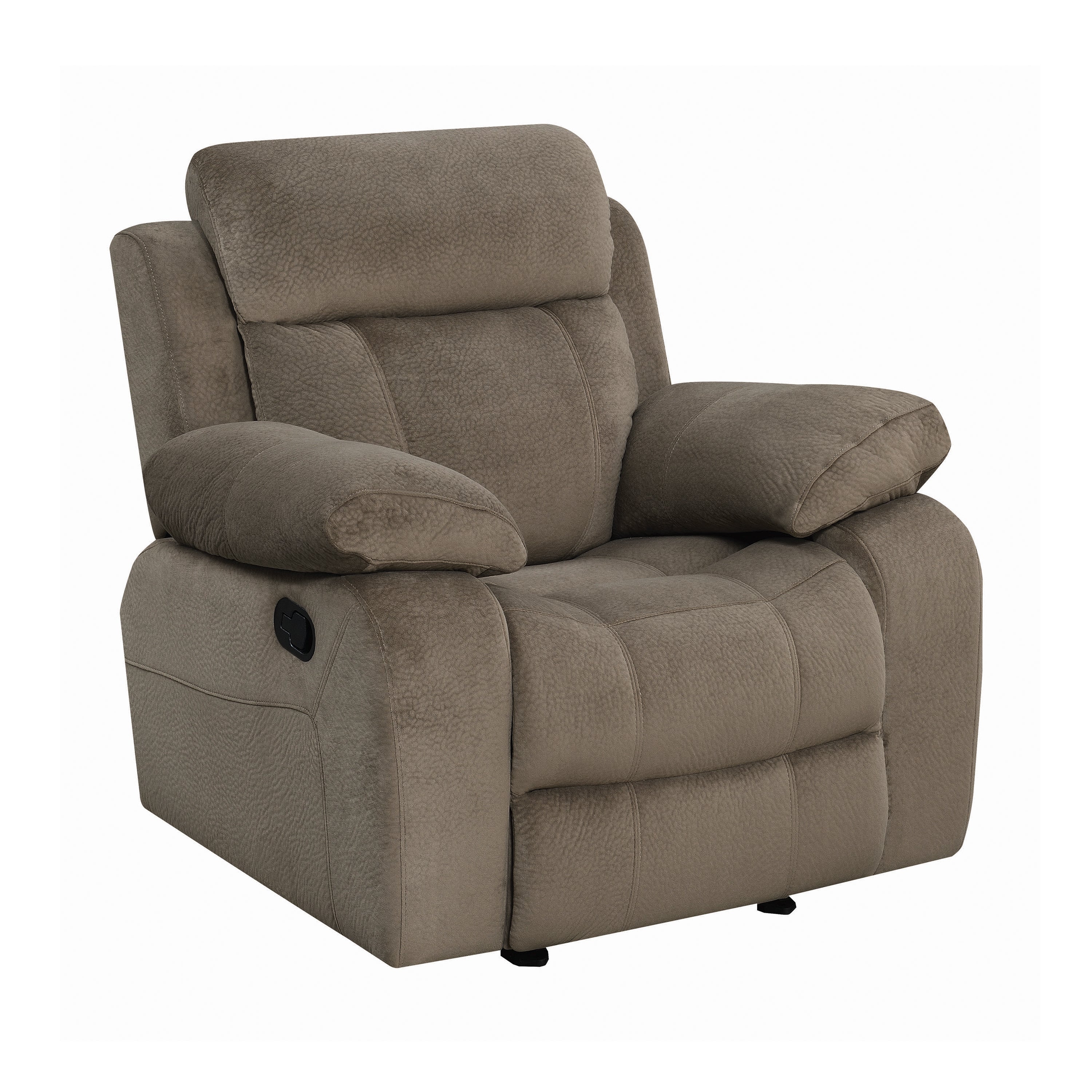 Myleene Pillow Top Arm Glider Recliner Mocha