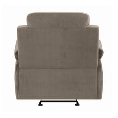 Myleene Pillow Top Arm Glider Recliner Mocha