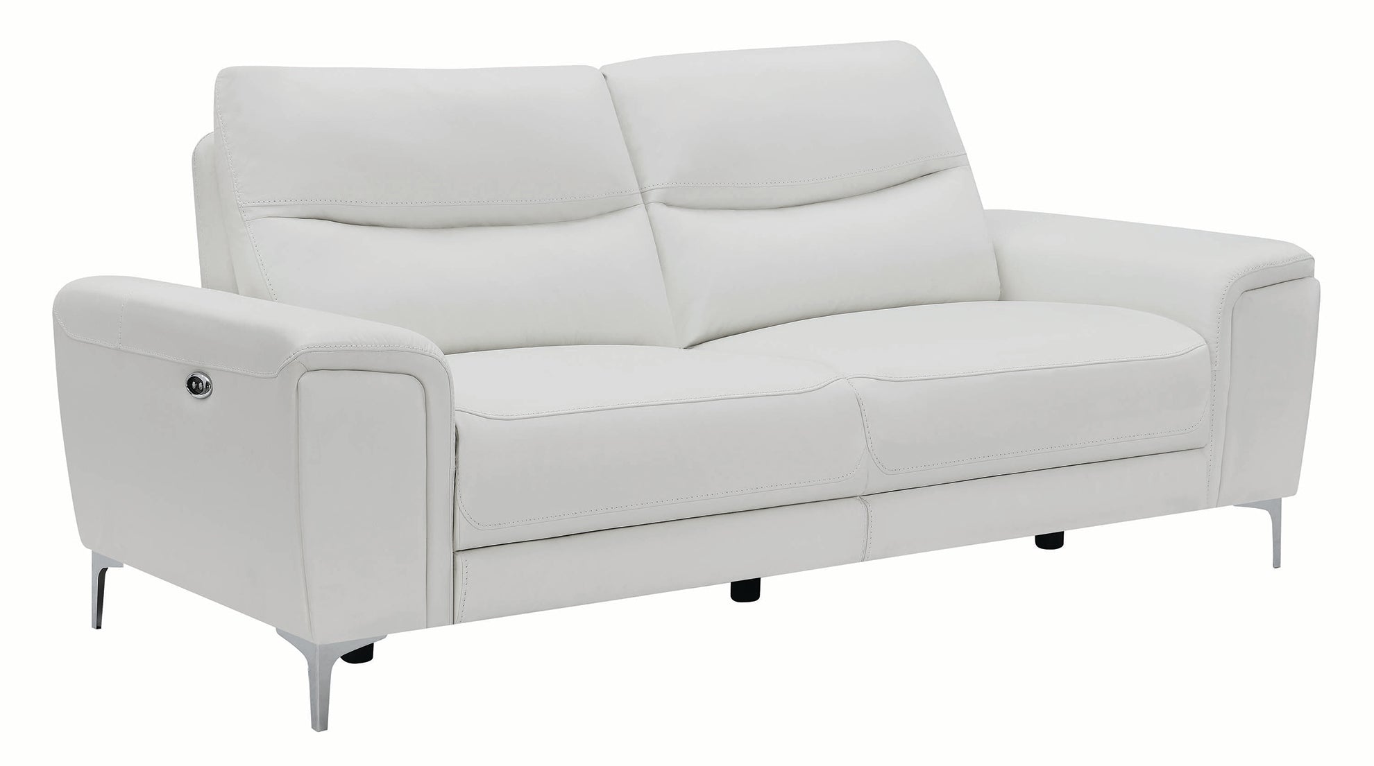 Largo 2-piece Upholstered Power Living Room Set White