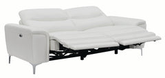 Largo Upholstered Power Sofa White