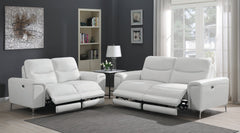 Largo Upholstered Power Sofa White