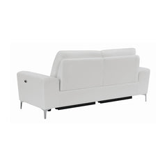 Largo Upholstered Power Sofa White