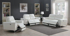 Largo Upholstered Power Loveseat White