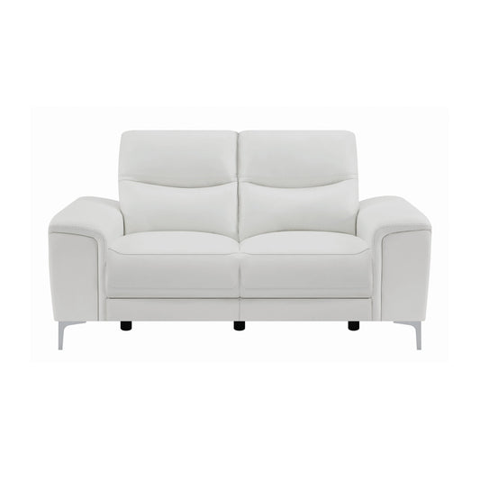 Largo Upholstered Power Loveseat White