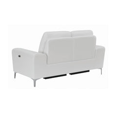 Largo Upholstered Power Loveseat White