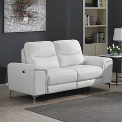 Largo Upholstered Power Loveseat White