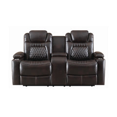 Korbach Upholstered Power^2 Loveseat Espresso