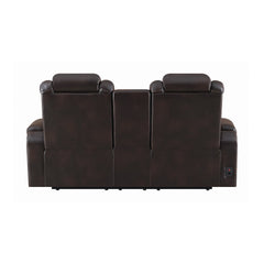 Korbach Upholstered Power^2 Loveseat Espresso